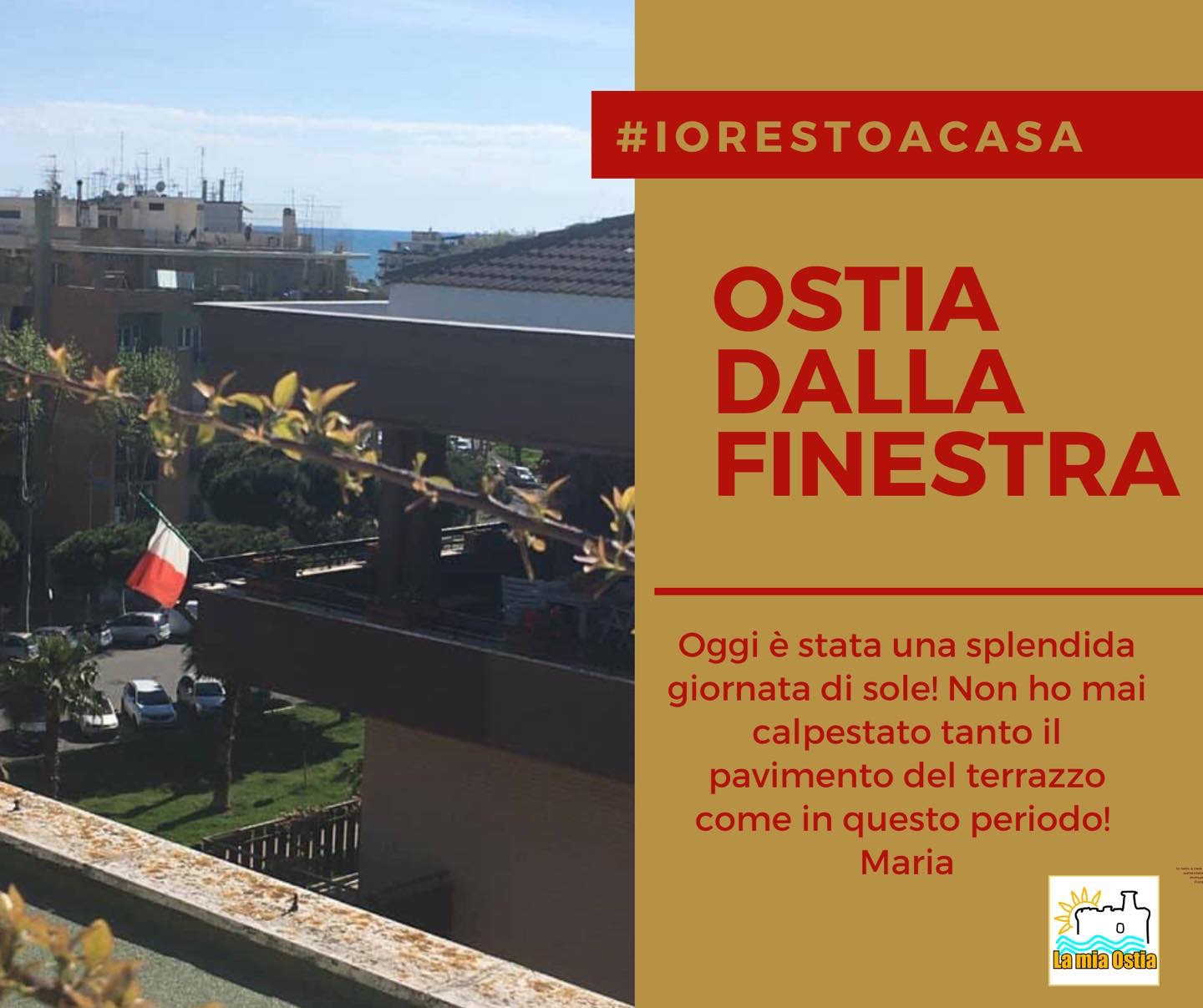 Ostia dalla finestra: mese di aprile